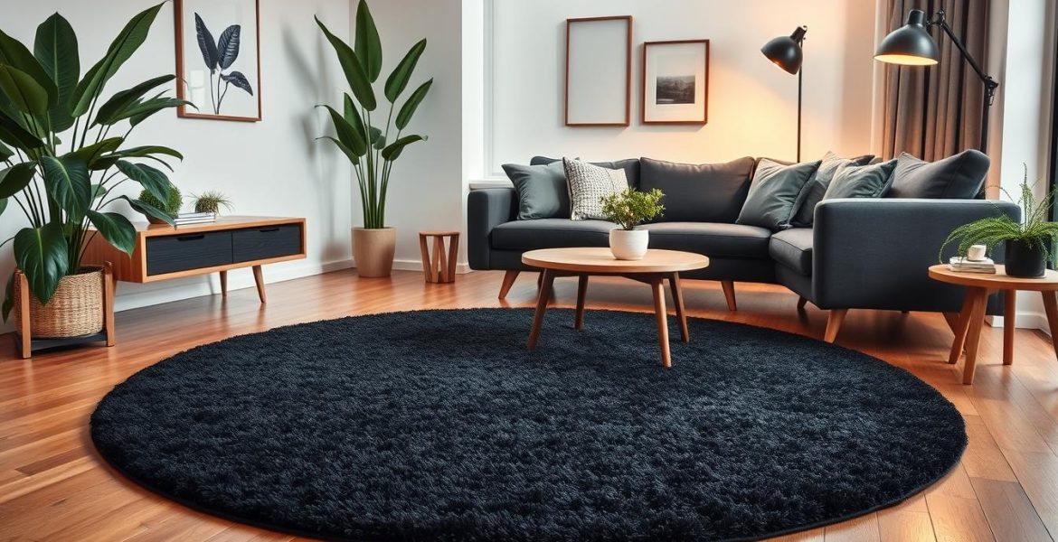 Black Round Rug Decor Ideas